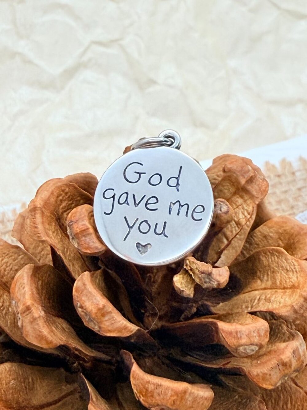 James Avery God Gave Me You Charm Sterling Silver Faith Heart Charm